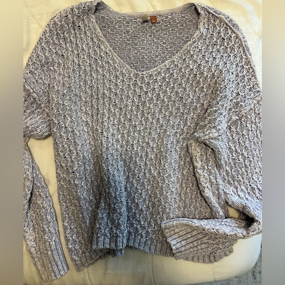 Anthropology Women's V-Neck Knit Sweater